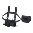 thumbnail image 4 of Bolso de Pecho con Correa Ajustable de Nylon Resistente Organizador de Herramientas para Ciclismo Pesca Escalada Negro Macarena Bolsa de chaleco Molle, 4 of 8
