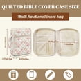 thumbnail image 7 of Xoenoiee Pink Bow Floral Patchwork Print Bible Cover Case for Women Quilted Bible Carrying Case Church Bag with Handle & Zipper Pocket, Protective Scripture Book Cover Organizer Bible Study Supplies, 7 of 7
