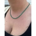 thumbnail image 3 of Emerald Round Tennis Necklace,Yellow Gold plated over sterling silver Emerald Tennis Necklace, 3 of 8