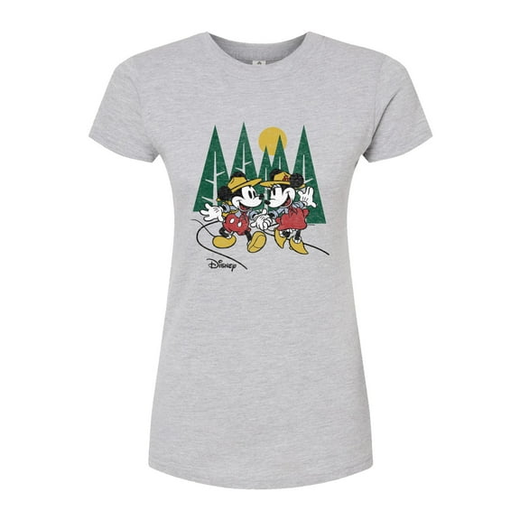 Disney - Mickey & Friends - Minnie Loves Mickey & Camping - Juniors Fitted Graphic T-Shirt