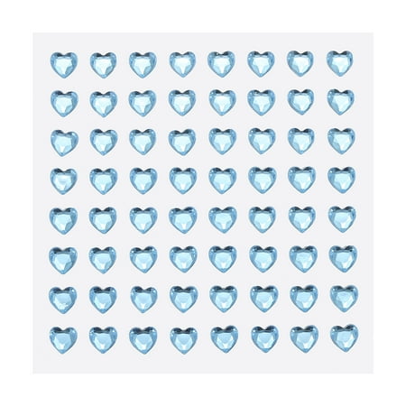 

Uxcell 512 Pcs Heart Rhinestone 6mm Self Adhesive Gems Stickers Jewelry Stickers for Arts & Crafts DIY Light Blue