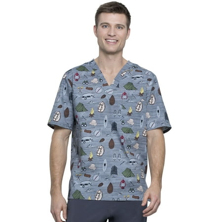 

Cherokee Prints Men Scrubs Top V-Neck CK675