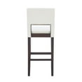 thumbnail image 6 of Pemberly Row 30" Faux Leather & Wood Bar Stool in White/Dark Espresso, 6 of 15