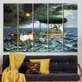 thumbnail image 5 of Surreal Wall Decor, Seascape Wall Decor, Reproduction Canvas, Dominique Appia, Famous Wall Decor, Sea Landscape Art, Canvas Wall Decor - 3P-Black Framed, 5 of 9