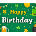 thumbnail image 4 of Green Themed Happy Birthday Banner with Shamrock Balloon Decorations Irish Party Elements Photography Props Backdrop Party Decorations Birthday Celebration St Patrick Day Party Supplies, 4 of 7