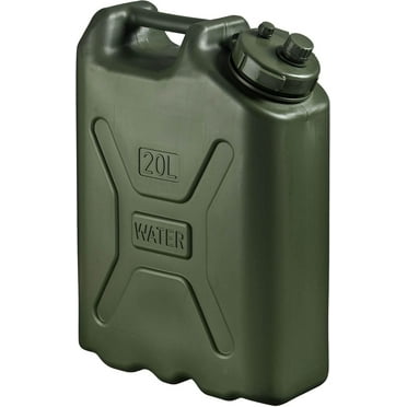 Scepter 5 Gallon Water Container, 20 Liter Portable Military Style Storage for Camping, Outdoors and Emergency, with BPA-Free Plastic, Green, 1 Pack