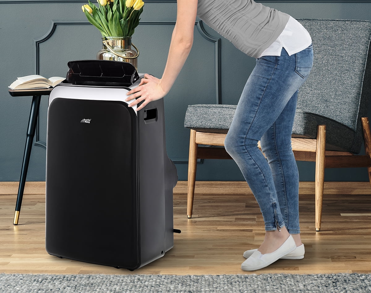 Arctic King 10,000 BTU (13,500 BTU ASHRAE) 115V Smart Portable Air Conditioner, Black, WPPD14HW9N