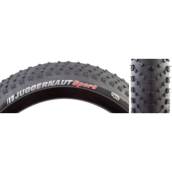 Kenda Juggernaut Tire - 26 x 4.5, Clincher, Wire, Black, 60tpi