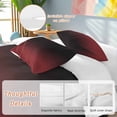 thumbnail image 2 of 3 Piece Black Red Ombre Duvet Cover Set Twin Size, Microfiber Comforter/Quilt Cover with Corner Ties and 2 Pillowcases, Modern Abstract Art Gradient All Season Soft Bedding with Zipper Closure, 2 of 8