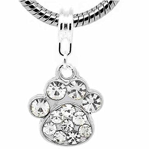 Paw Charm Dangle Bead Spacer for Snake Chain Charm Bracelet