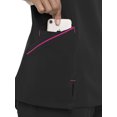 thumbnail image 3 of Signature Collection Women's V-Neck Scrub Top with Embroidery Accent, 3 of 8