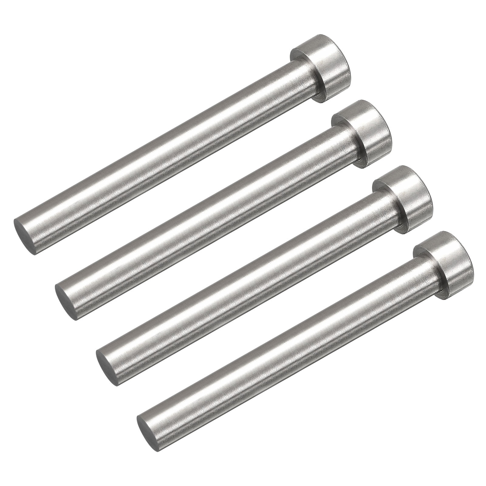 Straight Ejector Pins, 10mm Dia 65Mn Steel Round Tip Punch 100 Length
