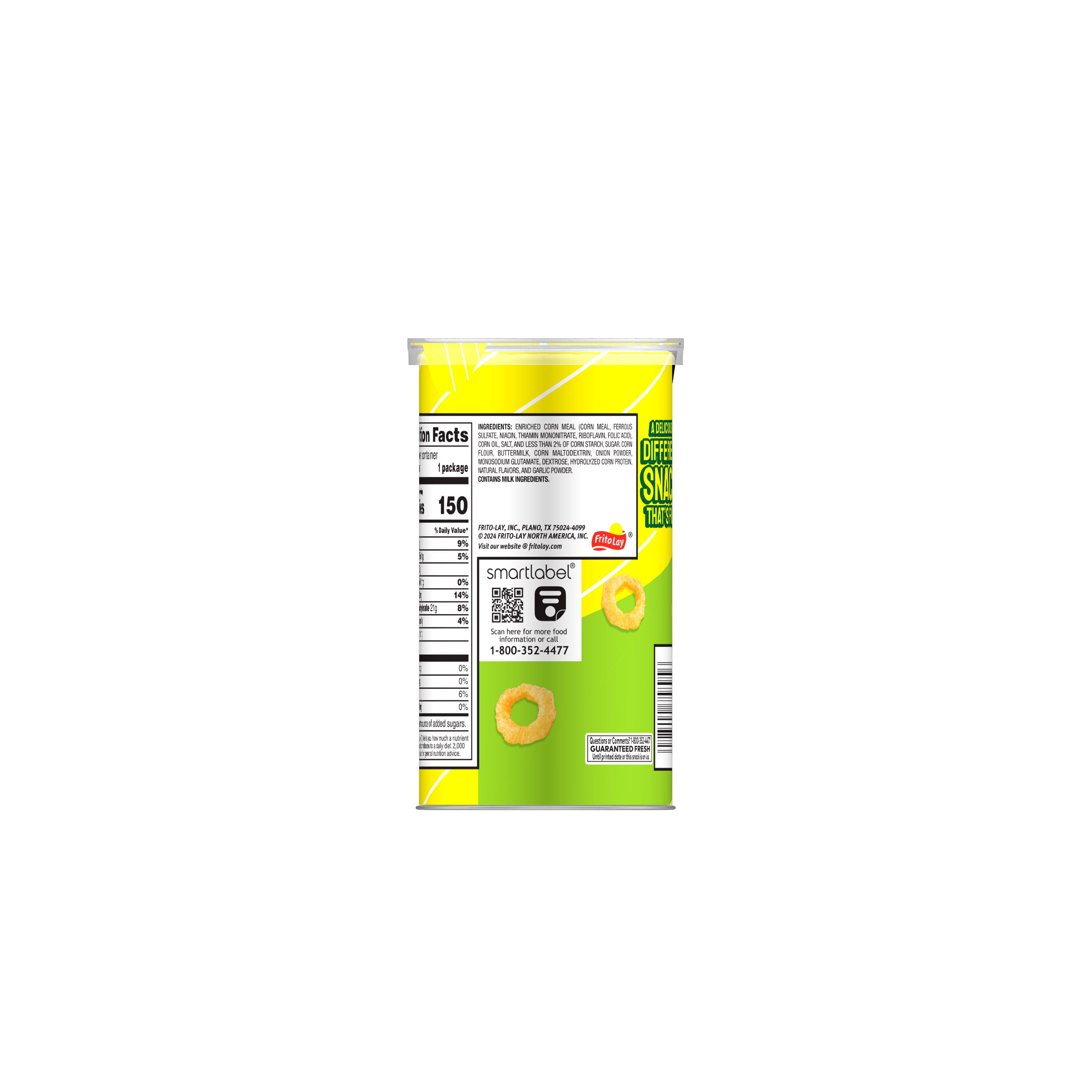 Funyuns Minis Onion Flavored Rings Original Single Serve Cannister 1.125oz