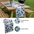 thumbnail image 5 of Navy Blue Floral Table Runner - 72 Inch Long, Kitchen Dining Table Runner Dresser Scarves, Spring Flowers Butterflies Wooden Farmhouse Decor for Coffee Tables Wedding Party Banquet, 5 of 8