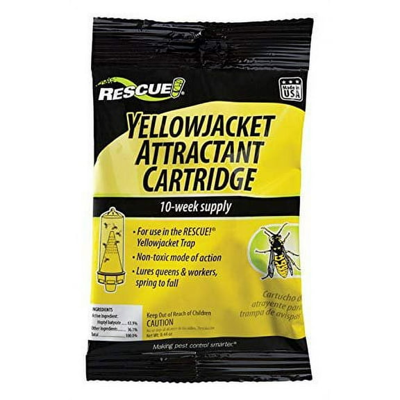 Rescue! Yellowjacket Attractant Cartridge Refill - Non-Toxic, 10 Weeks - Pack of 6