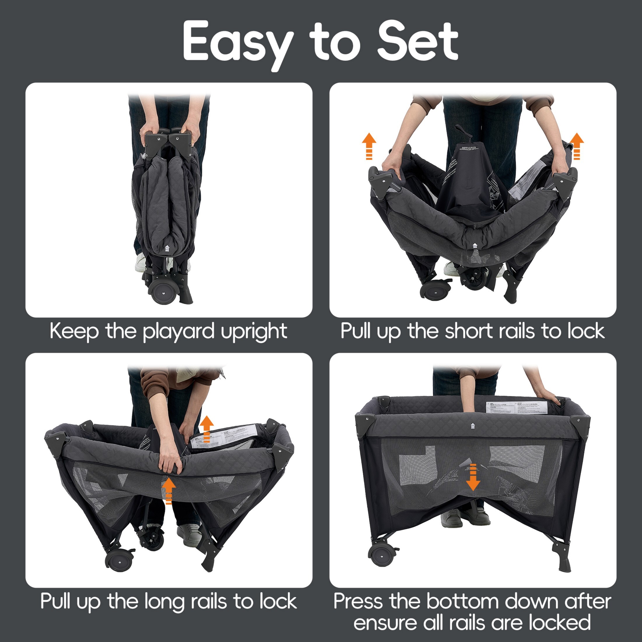 Pamo Babe 4-in-1 Baby Playard with Bassinet and Changing Table photo 2