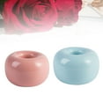 2pcs Mini Personality Simple Ceramics Toothbrush Holder Stand Antislip