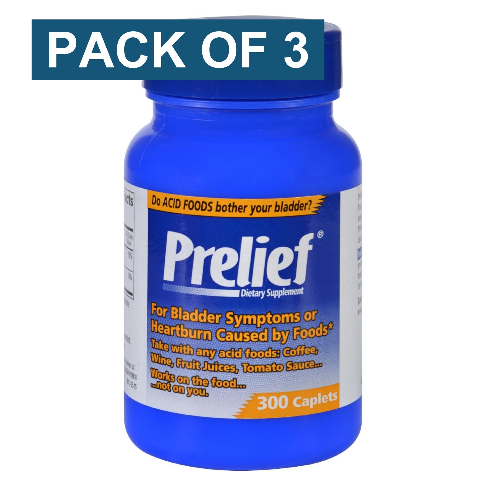 Prelief Dietary Supplement - 300 Capsules - Pack of 3