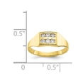 thumbnail image 3 of 10K Yellow Gold Ring Band with Stones Cubic Zirconia CZ White, 3 of 5