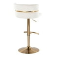 thumbnail image 4 of LumiSource Gold Metal, Cream Velvet Cinch Adjustable Barstool - Set of 2, 4 of 4