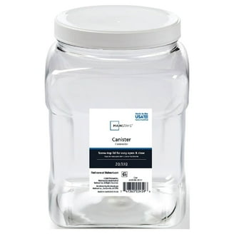 Mainstays Plastic Screw-Top Canister, 1 Gallon, White - Walmart.com