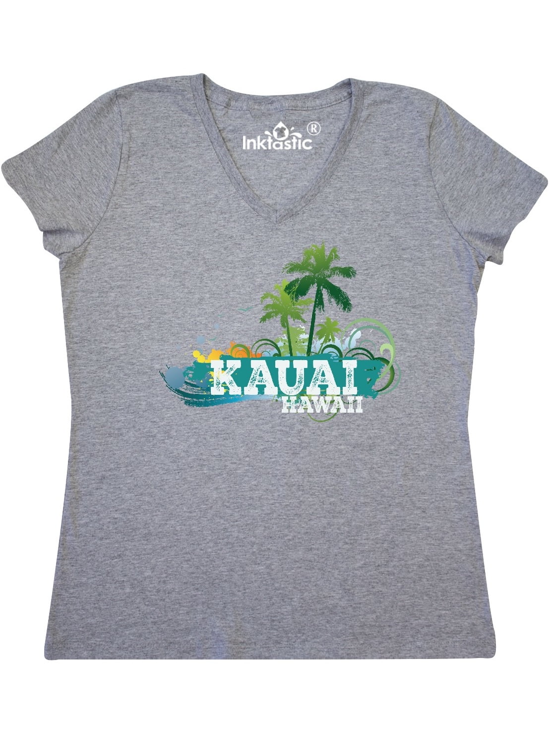 Inktastic Kauai Hawaii Tropical Vacation Women's VNeck TShirt