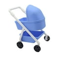 thumbnail image 5 of Kuntesetty 1/12 Scale Dollhouse Carriage Toy Dolls Crib Model Handmade Mini Bassinet Ornaments Crafted Accessories Scene Decor Blue, 5 of 9