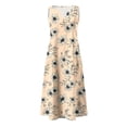 thumbnail image 4 of Odbmxy V-Neck Sun Dresses for Women Plus Size Summer Tank Midi Dress for Women Regular Vintage Party Floral Tunic Dress, 4 of 5