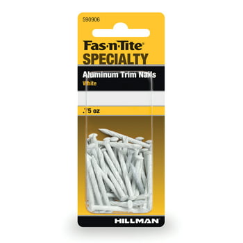 Fas-n-Tite Aluminum Trim Nails, Exterior Specialty Nails, White