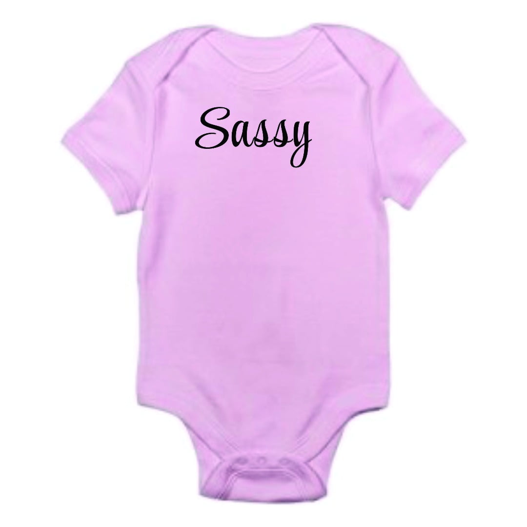 Sassy Funny Cute Baby Babies Girls Girl Attitude Quote Quotes Romper One  Piece Clothes - Short sleeve Toddler 