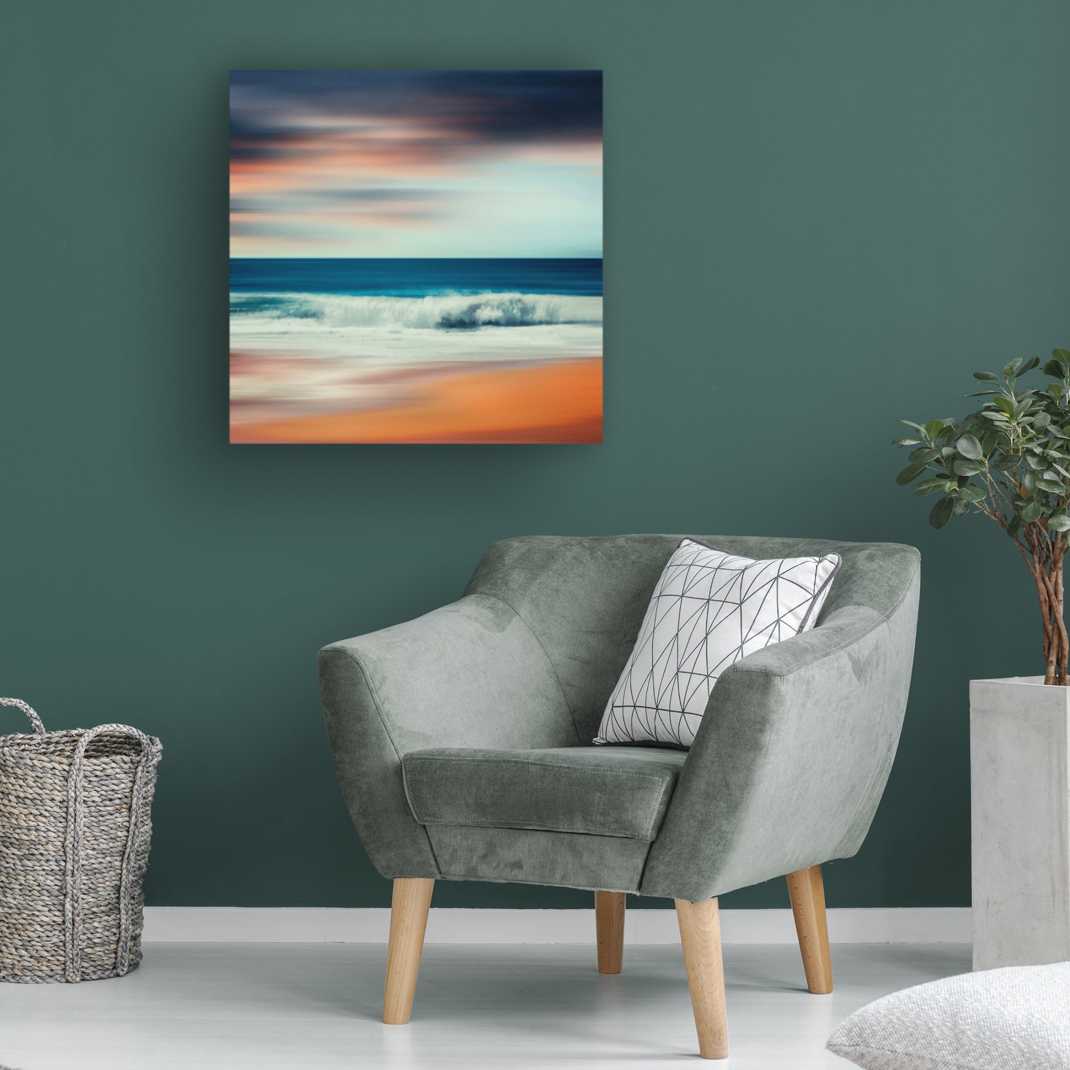 Canvas Wall Art - Dirk Wüstenhagen 'Wave After Wave' Wall Art for Living Room, Bedroom, or Office Décor by Trademark Fine Art - 14 x 14 Inches