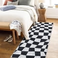 thumbnail image 5 of Runner Rug 2x6 Runner Rug Non Slip Washable Runners for Hallways, Boho Vintage Rugs with Rubber Backing, Soft Low-Pile Indoor Carpet for Entryway, Laundry, Bedroom (Black), 5 of 9