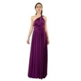 thumbnail image 6 of Vivian's Fashions Dress - Twist Wrap, Bridesmaid (Red, Maxi, Plus Size), 6 of 7