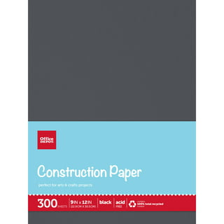 BLACK Construction Paper: 50 Black Sheets of Colored Paper for Craft  Projects for Children or Adults, Size 8.27x11.6 Inch