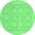 thumbnail image 1 of Ahgly Company Indoor Round Abstract Emerald Green Modern Area Rugs, 8' Round, 1 of 4