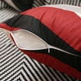 thumbnail image 6 of Red Throw Pillow Covers Set of 4 20x20 Inch Black and Grey Abstract Stripes Decorative Pillowcases with Modern Geometric Patterns for Sofa Couch Bed Living Room Elevate Your Interior Design, 6 of 6