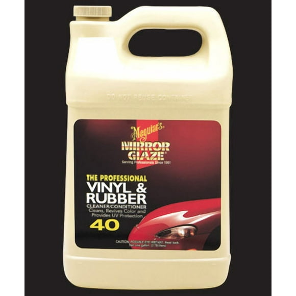 Meguiars Protecteur de Vinyle M4001 Glaçage Miroir; Pichet de 1 Gallon; Simple; à Utiliser pour Nettoyer et Revitaliser les Surfaces en Vinyle/caoutchou