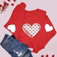 thumbnail image 3 of Valentines Day Long Sleeve Shirts for Women Cute Love Heart Print Graphic Crewneck Pullover Tops Holiday Outfits Sweatshirts, 3 of 9