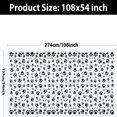 thumbnail image 2 of Nappe Empreinte de Patte de Chien Chiot 1 Pack Grande Taille Empreinte de Patte et Signe d'Os Nappe Rectangulaire en Plastique Jetable pour Chien, 2 of 8