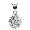 thumbnail image 5 of GKNET Women 925 Sterling Silver Crystal Ball Earrings Necklace Pendant Delicate Jewelry Sets, 5 of 5