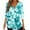 Multicolor-M, variant on Penkiiy Women's Casual Tie-Dye Print Half Zipper T-Shirt Graphic Outdoor Daily Vacation 3/4 Sleeve V-Neck Tunic Tops L Multicolor