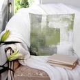 thumbnail image 3 of 18x18 Pillow Covers Set of 2, Sage Green Ombre Throw Pillow Covers Decorative Couch Cushion Case, Vintage Shabby Abstract Plaid Art Microfiber Square Pillowcases for Bedroom Car Living Room, 3 of 7