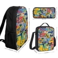 thumbnail image 2 of Pete The Cat Backpack 3 Piece Set Lightweight Laptop Bag Packpack Lunch Bag Pencil Case Pen Bags, 2 of 8