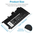 thumbnail image 2 of Batería para Laptop Futurebatt 1FKCC 7.6V 38Wh para Dell Latitude 7200 7210, 2 of 9