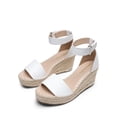 thumbnail image 4 of Sandalias Cuña Mujer DREAM PAIRS Blancas con Plataforma de Espadrille y Tacón de 7.5 cm, 4 of 8