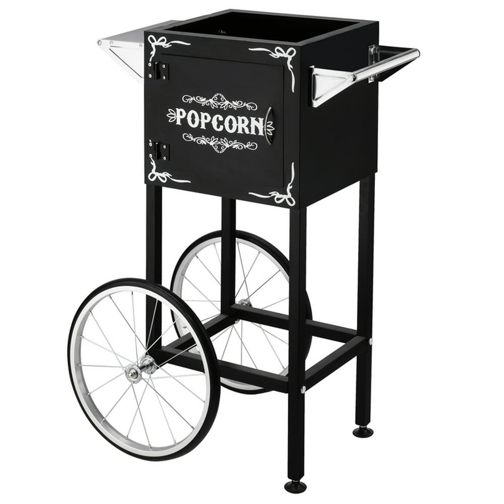 Popcorn Machine Cart Black Vintage Replacement Cart for 46 Ounce