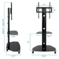thumbnail image 6 of Mount-It! Mobile TV Stand Cart | Fits 32"-55" Flat Screen TVs | Adjustable Shelf Included, 6 of 9