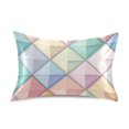 thumbnail image 7 of Yayeee Pillowcase King Size Set of 2 Satin Wrinkle Resistant Pillow Case, Colorful Geometric, 7 of 7
