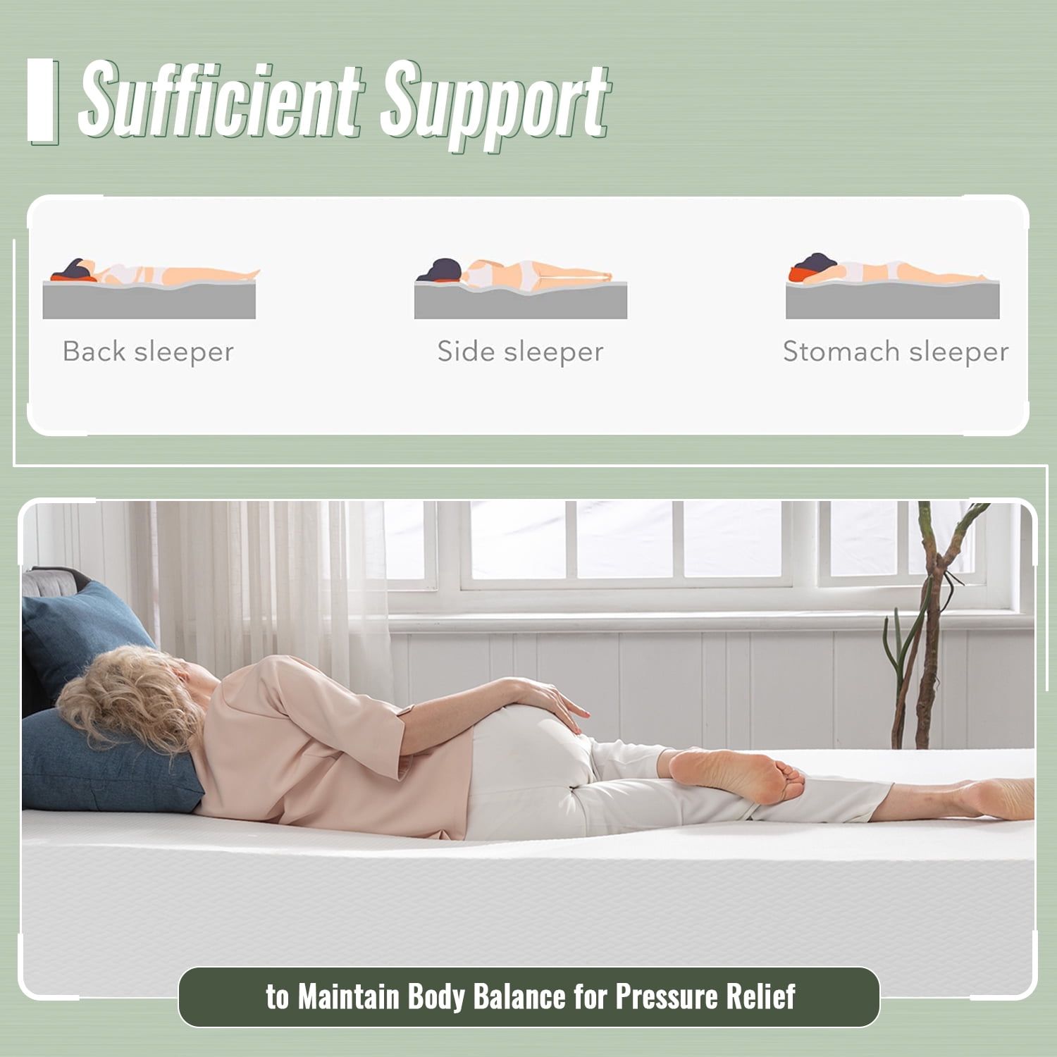 PayLessHere 10" Twin Medium Memory Foam Mattresses