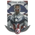thumbnail image 2 of Junior's Marvel The Falcon and the Winter Soldier Captain America Shield Wings  Graphic Tee White Large, 2 of 3